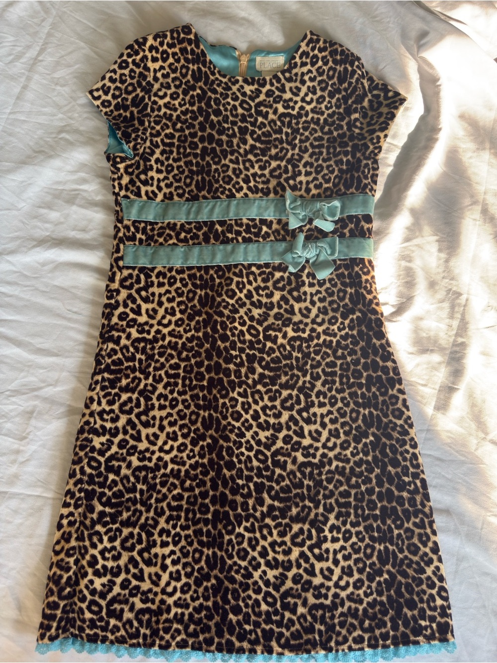 Y2K Inspired Leopard Print Dress with Bows